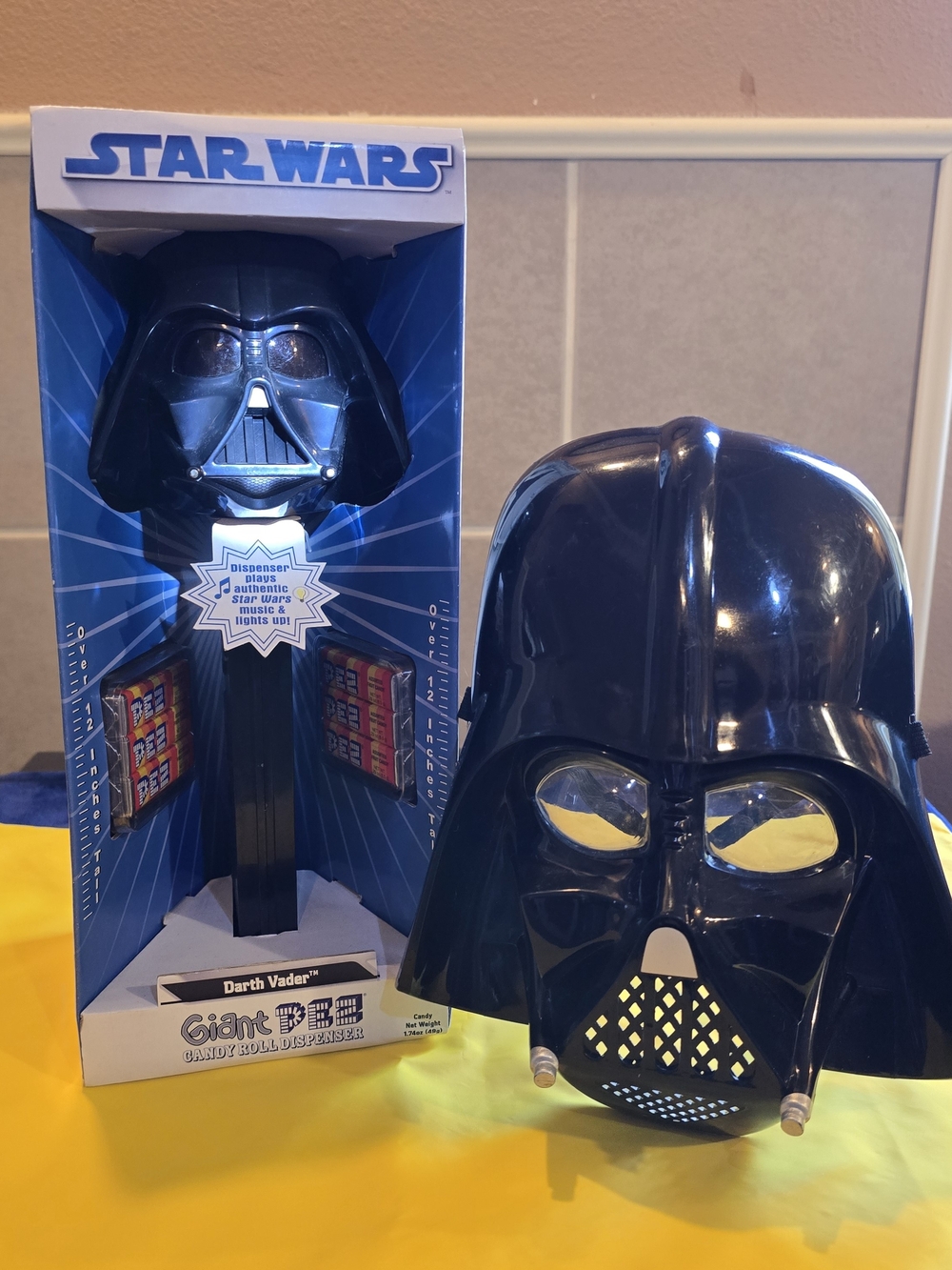 Star Wars Darth Vader Collectable Pez and Halloween Mask Bundle